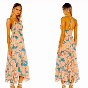 Free People Heat wave Multicolor Smocked Dress